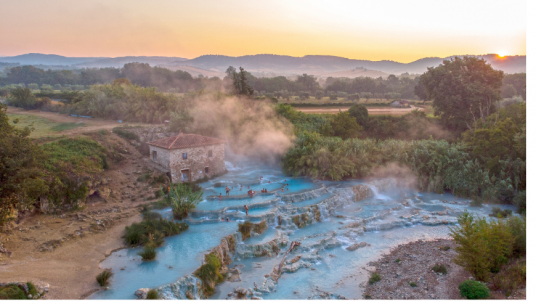 Saturnia's natural hot springs