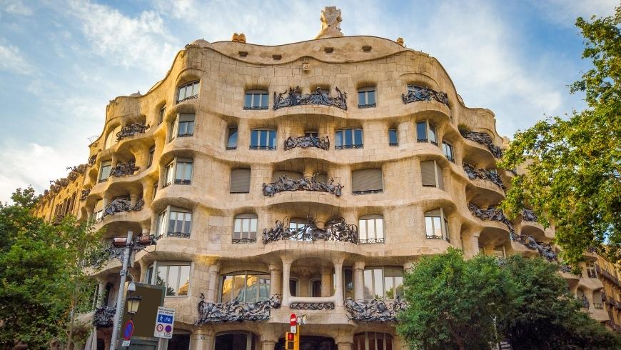 the last complete work of Gaudì: Casa Mila in Barcelona 