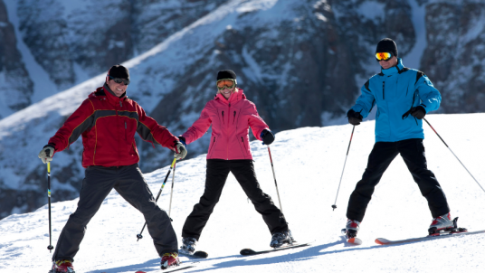 A ski lesson in Trentino