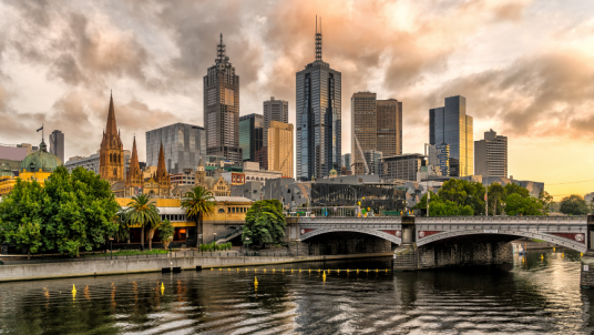The city of Melbourne, Australia