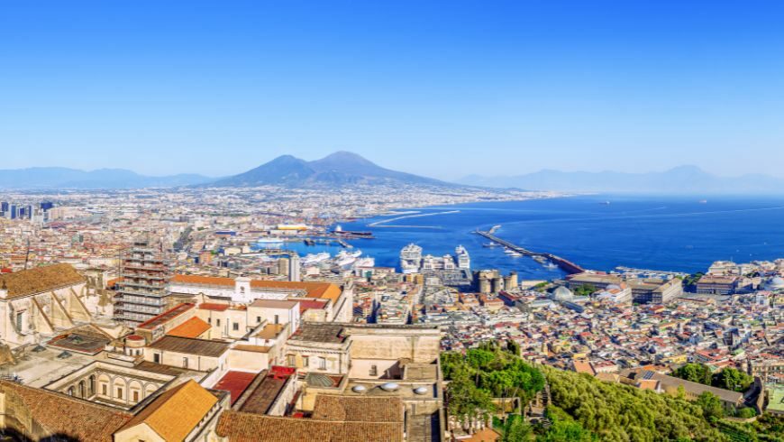 Aereal view of Napoli, Italy