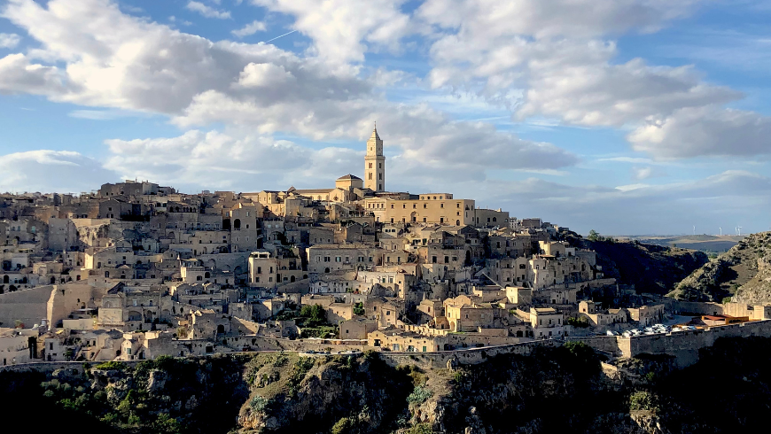 The view of Matera during our trekking