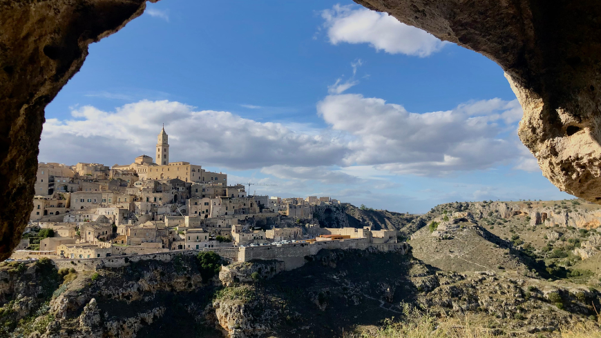 View of Matera from Murgia Park