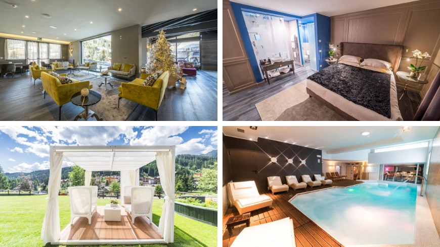 Hotel Spinale, one of the eco-sustainable hotels in Madonna di Campiglio, with a wellness centre