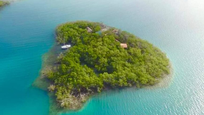A private island in the Caribbean