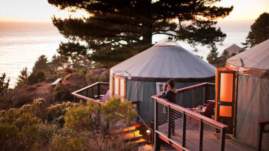 Luxury and sustainable vacation in the nature of California