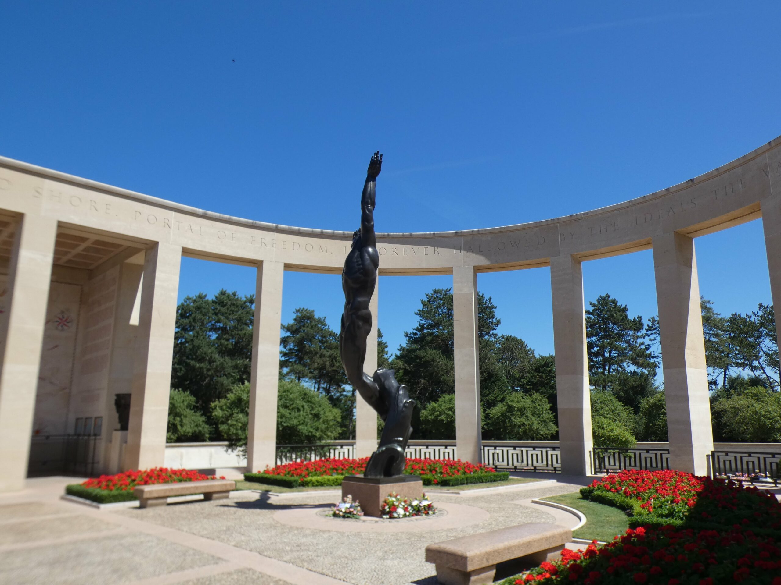 The memorial in Colleville-sur-Mer