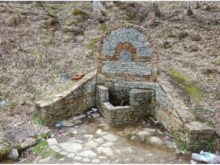 Clean stream of water on mountain Cermernik
