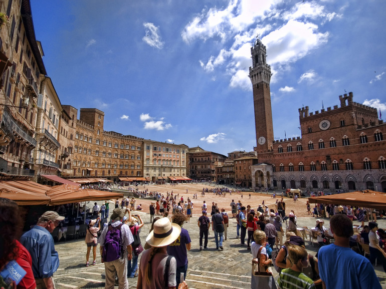 Piazza del Campo is the principal public space of the historic center of Siena