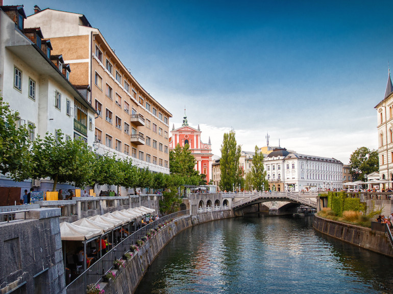 Ljubljana crossed by its river