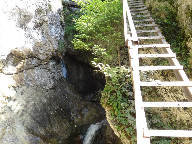 Janosikove diery waterfall and ladder