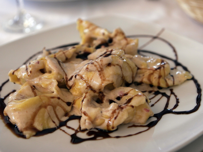 The tortellini are glorious food of Modena
