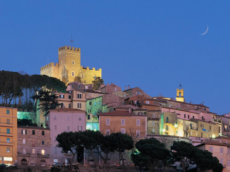 Manciano in the evening, magical village of the Maremma