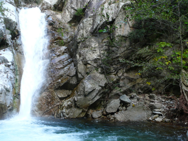 Waterfall of Assi river, Calabria, South Italy