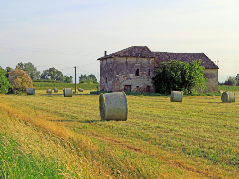 Cycling in the Parma Countryside, Giarola, Parma, Italy