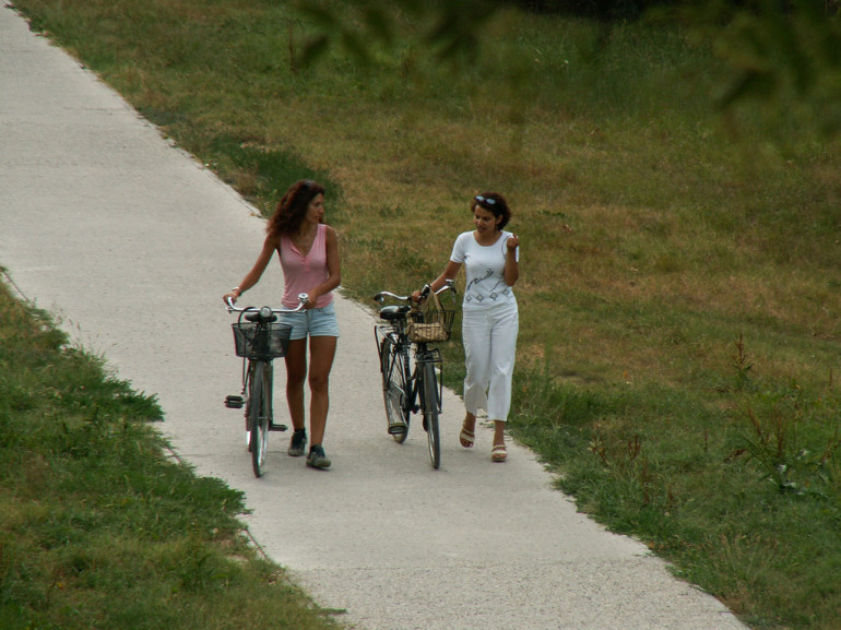 Cycling in the Park of the Taro, Collecchio, Parma