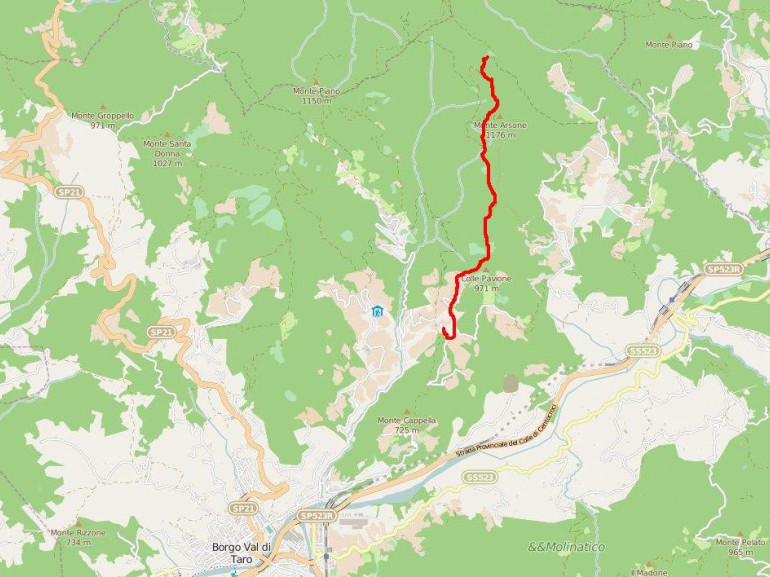 Map of the walking of Lago Buono, Emilia-Romagna, Italy