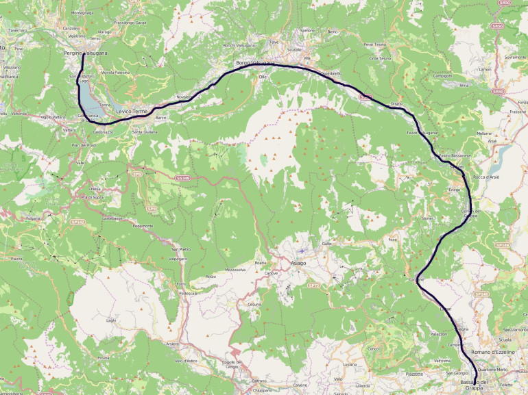 Map of the itinerary 