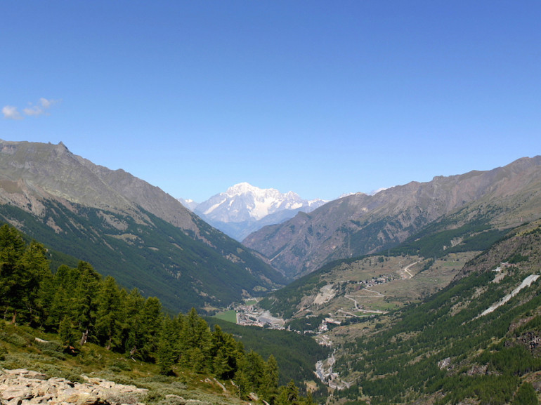 Valley of Cogne and Mont Blanc
