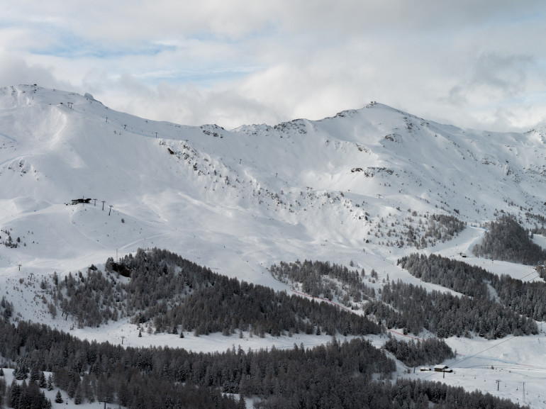 Pila mountain in winter, Aosta