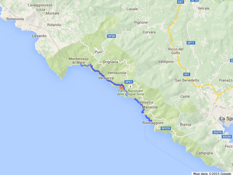 Map by www.incinqueterre.com