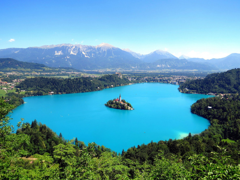 The magical lake Bled and its island