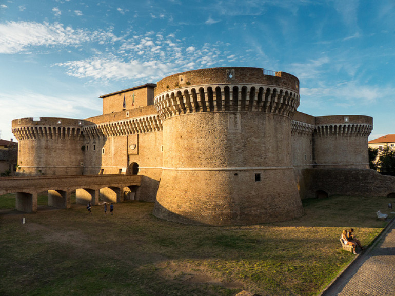 the ancient castle of senigallia with its wide towers and walls