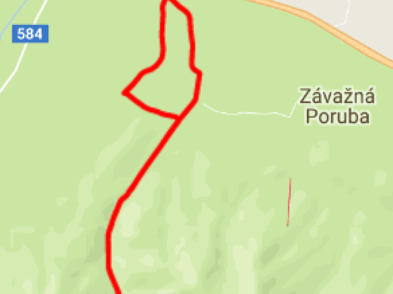Map of bike route Liptov